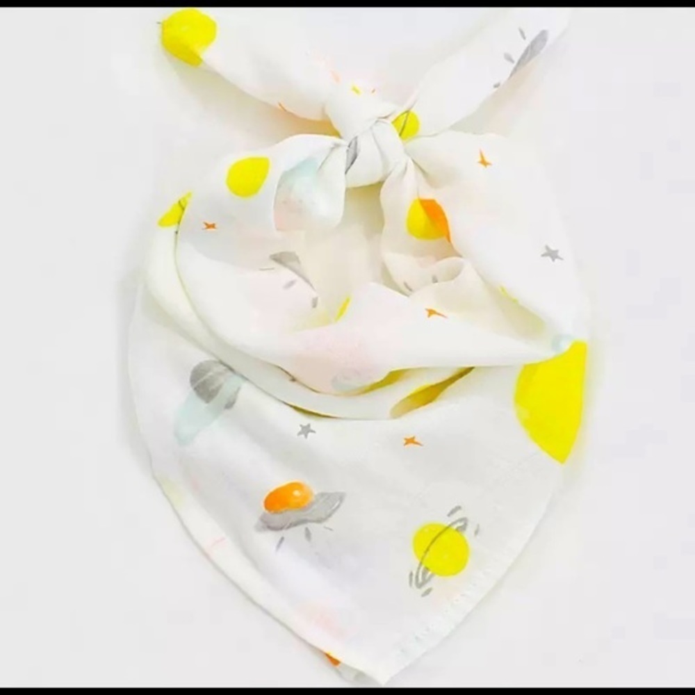 Space Print Muslin Burp Cloth